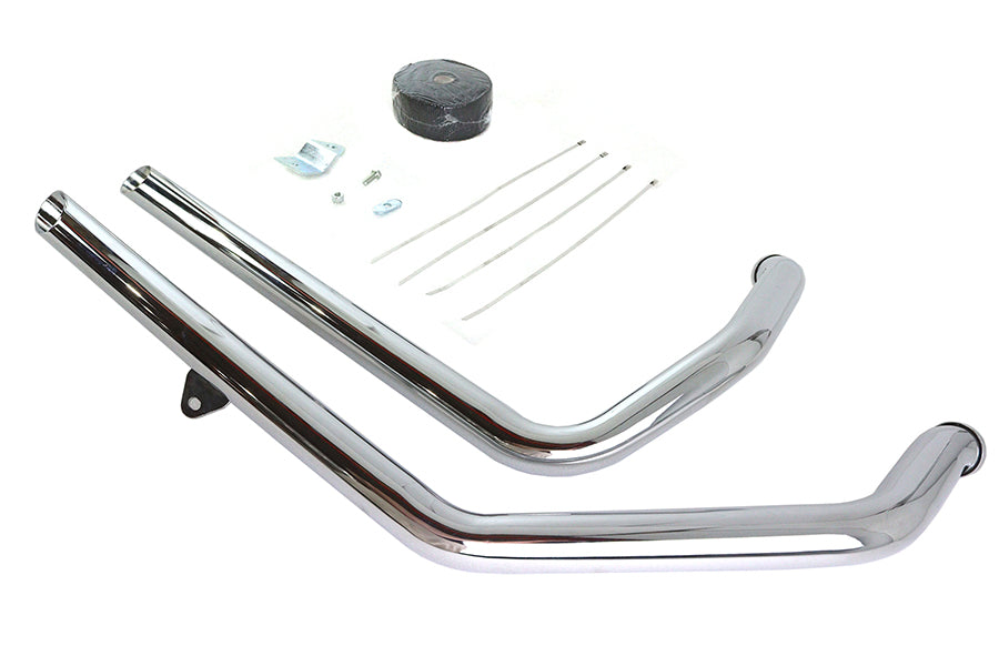 Exhaust Drag Pipe Kit Slash Cut Ends
