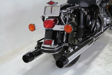Load image into Gallery viewer, Chrome Muffler Set with Black Medium Tapered End Tips
