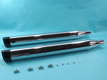 Load image into Gallery viewer, Chrome Muffler Set with Slash Cut End Tips