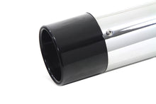 Load image into Gallery viewer, Wyatt Gatling Chrome Muffler Set with Black Gun Barrel Ends