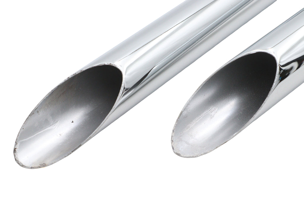 Ultima Panhead Exhaust Drag Pipe Set Slash Cut