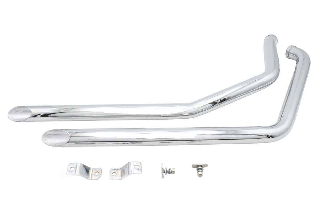 Ultima Chrome Drag Pipe Set Slash Cut