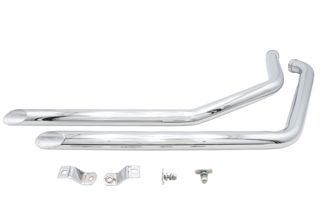 Ultima Chrome Drag Pipe Set Slash Cut