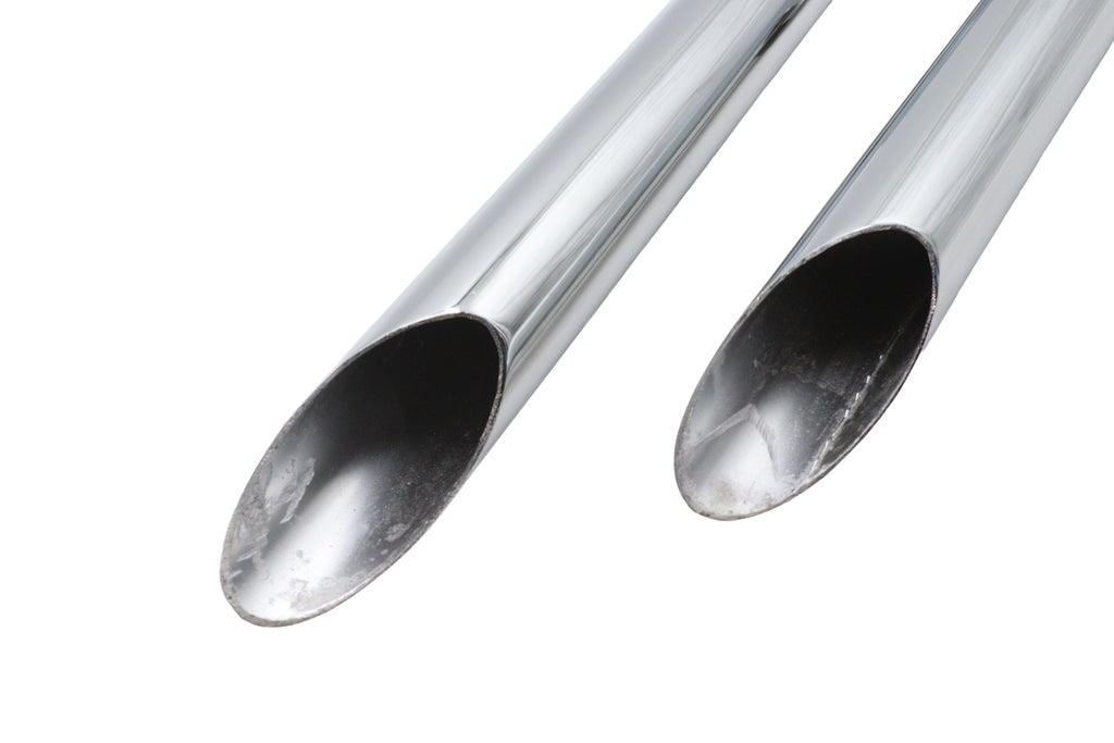 Ultima Chrome Drag Pipe Set Slash Cut