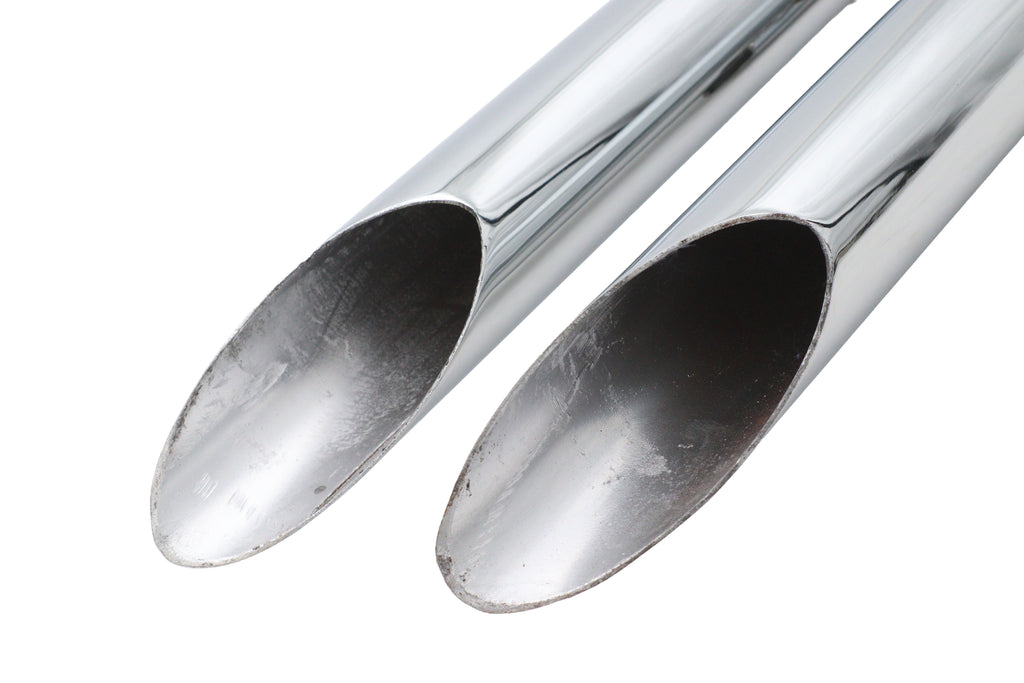 Ultima Chrome Drag Pipe Set Slash Cut