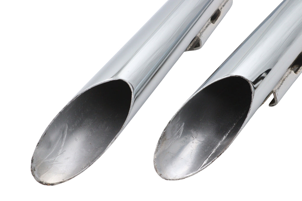 Ultima Chrome Drag Pipe Set Slash Cut