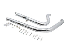 Load image into Gallery viewer, Big Growl Down N Outs Exhaust Pipe Set Chrome
