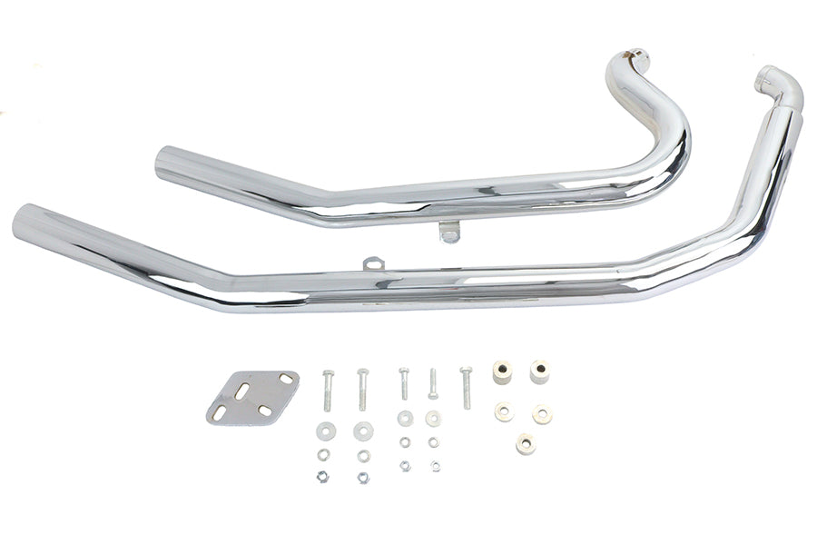 Big Growl Long Barrels Exhaust Pipe Set Chrome