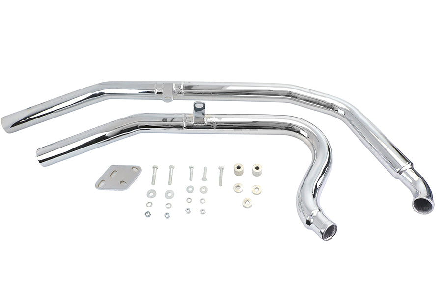 Big Growl Long Barrels Exhaust Pipe Set Chrome