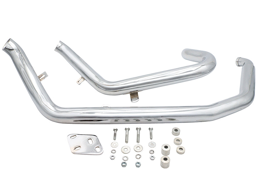 Big Growl Upswept Up 'n Outs Exhaust Pipe Set Chrome