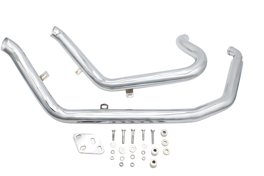 Big Growl Upswept Up 'n Outs Exhaust Pipe Set Chrome