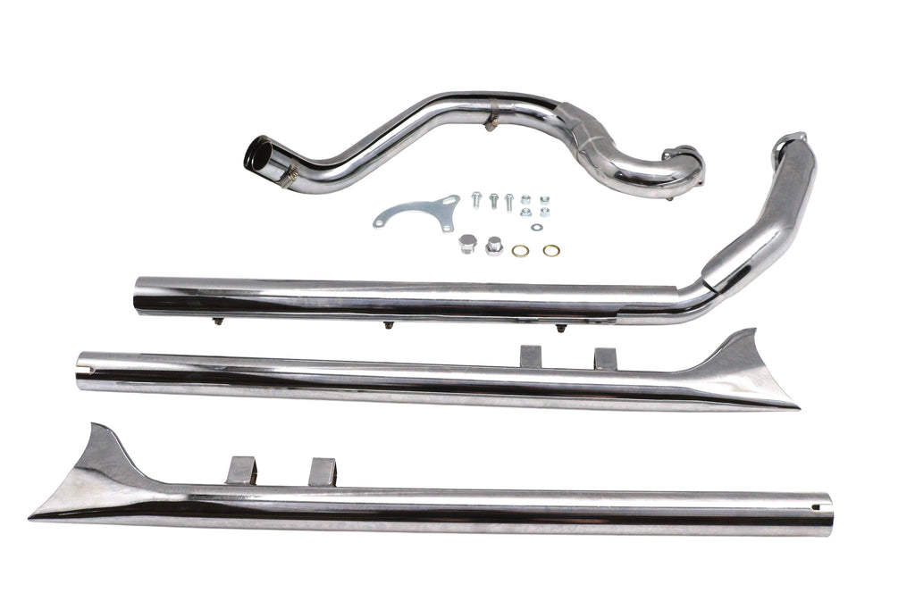 Factory Sample True Dual Header with Fishtails Chrome