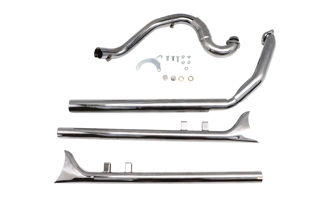 Factory Sample True Dual Header with Fishtails Chrome