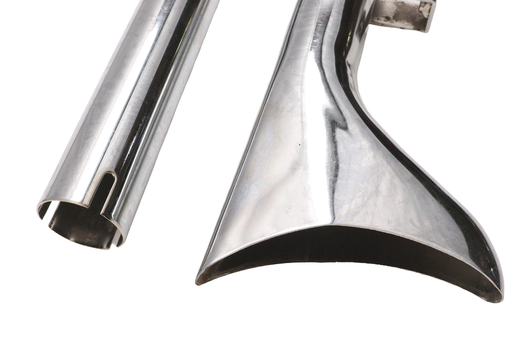 Factory Sample True Dual Header with Fishtails Chrome