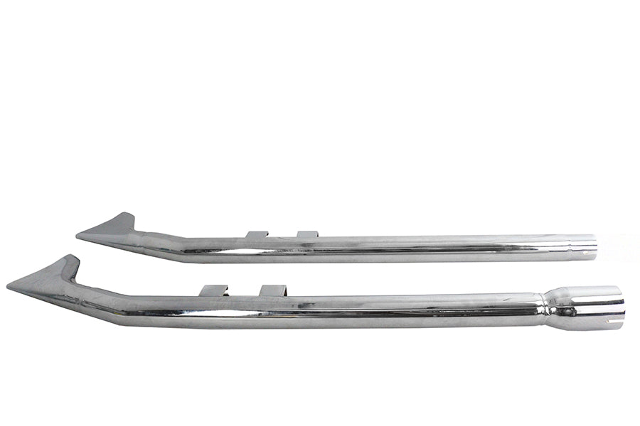 FLT Upsweep Straight Fishtail Set Chrome