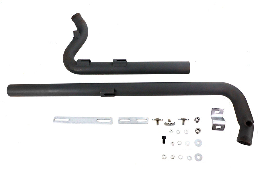 Exhaust Drag Pipe Set Black Shotgun Style