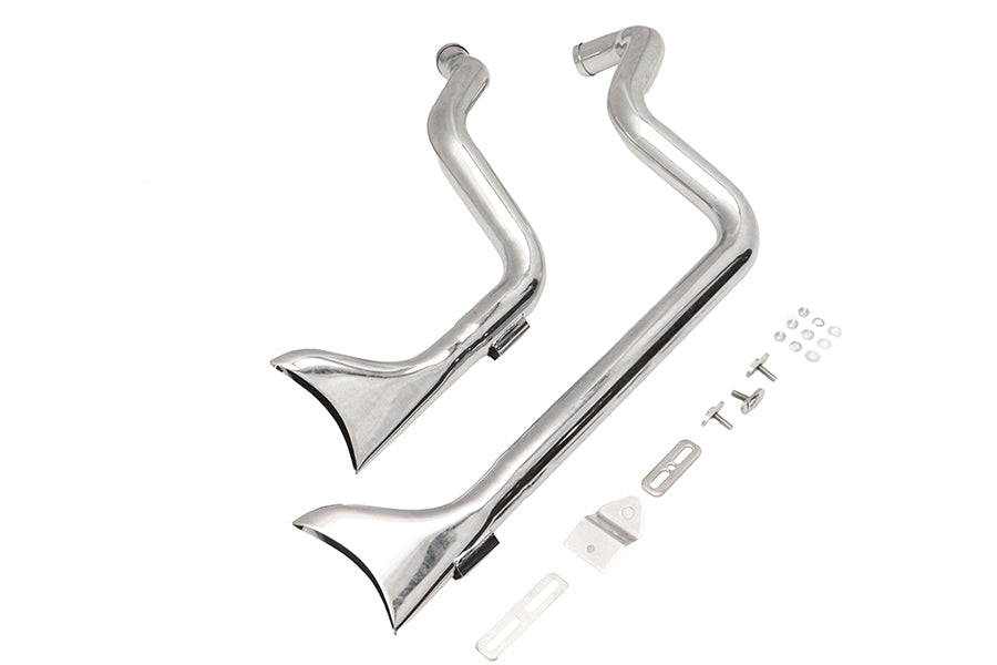 XL Staggered Fishtail Exhaust System Chrome