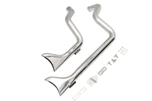 Load image into Gallery viewer, XL Staggered Fishtail Exhaust System Chrome
