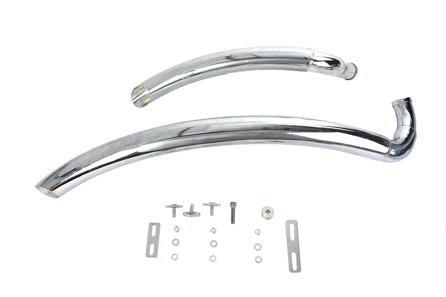 Wyatt Gatling Street Sweeper Exhaust Pipe Set Chrome