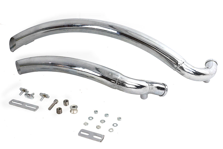 Wyatt Gatling Street Sweeper Exhaust Pipe Set Chrome