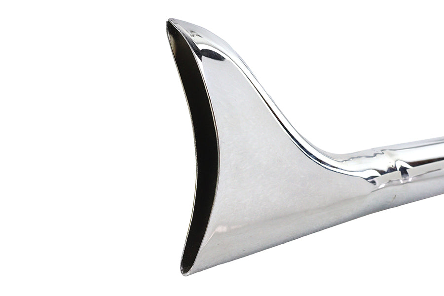 Wyatt Gatling 2:1 Fishtail Exhaust Header Pipe Chrome