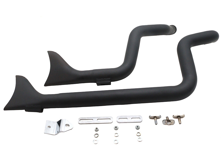 XL Staggered Fishtail Exhaust System Black