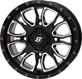 Fusion Dd Wheel  14x7 6+1 4/137 & 4/156 Gloss Blk/Mach