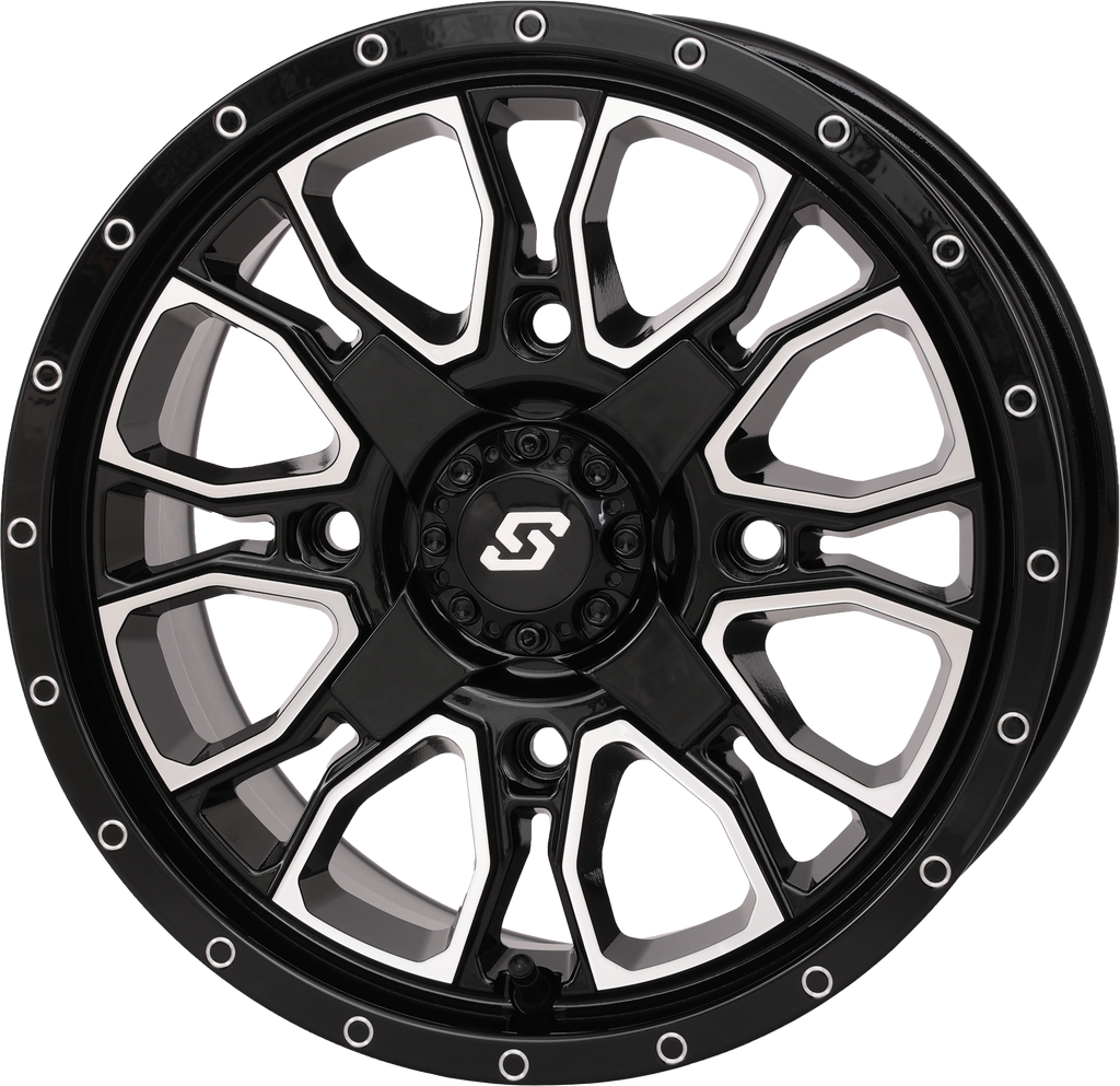 Fusion Dd Wheel  14x7 5+2 4/137 & 4/156 Gloss Blk/Mach