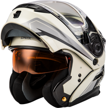 Load image into Gallery viewer, Md 01s Transistor Snow Helmet W Elec Shld White/Grey/Blk 3x