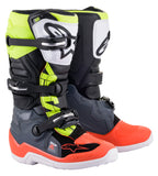 alpine star Tech 7s Boots Dark Grey/ Red Fluo/Yellow Fluo Sz 04 482-261504