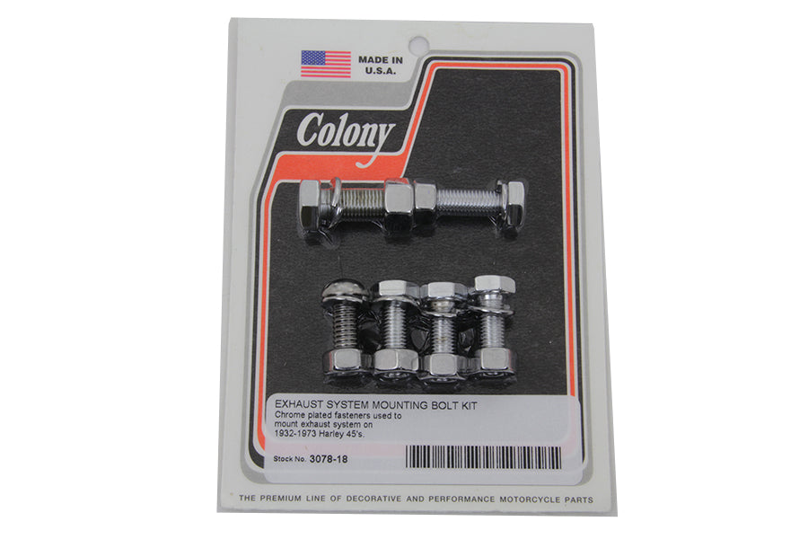 Exhaust System Mounting Bolt Kit Chrome