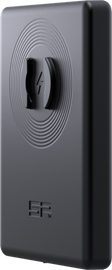 SP CONNECT Wireless Powerbank SPC+ in black, compact portable charging device with built-in cable and sleek design.