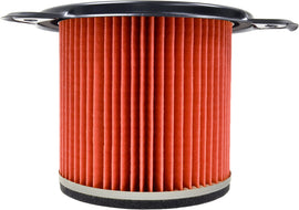 EMGO air filter showing a rectangular filter with pleated filtering material and black frame for motorcycle or vehicle air intake.