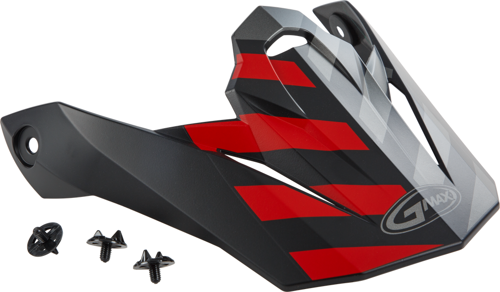 Visor W/Screws Fame Mx 86 Matte Black/Red/Silver