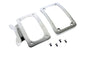 Curved License Plate with Frame Chrome
