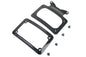 Curved License Plate with Frame Black