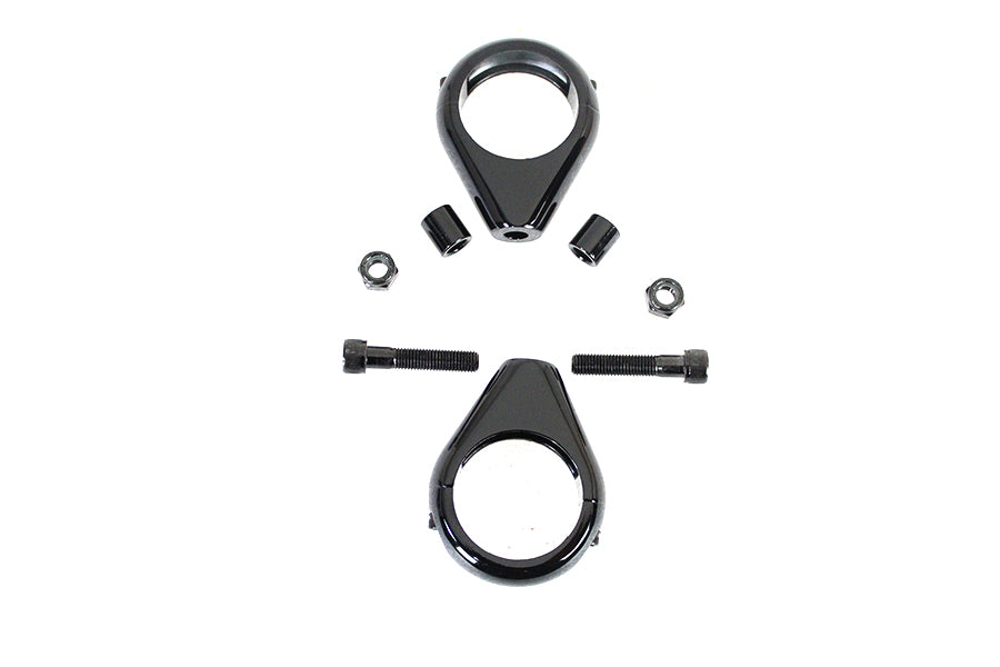 Black Turn Signal Clamp Kit 41mm Forks