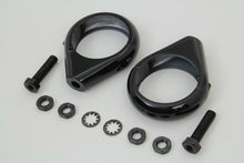 Load image into Gallery viewer, Black Turn Signal Clamp Kit 49mm Forks