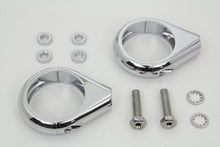 Load image into Gallery viewer, Chrome Turn Signal Clamp Kit 49mm Forks