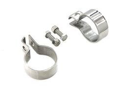 V-TWIN stainless steel 1-7/8 inch muffler end clamp set for exhaust systems, shown in image 31-0318b.