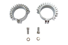 Load image into Gallery viewer, Replica Chrome Finned Exhaust Clamp Set