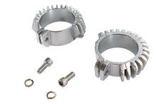 Load image into Gallery viewer, Replica Chrome Finned Exhaust Clamp Set