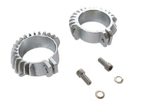 Load image into Gallery viewer, Replica Chrome Finned Exhaust Clamp Set