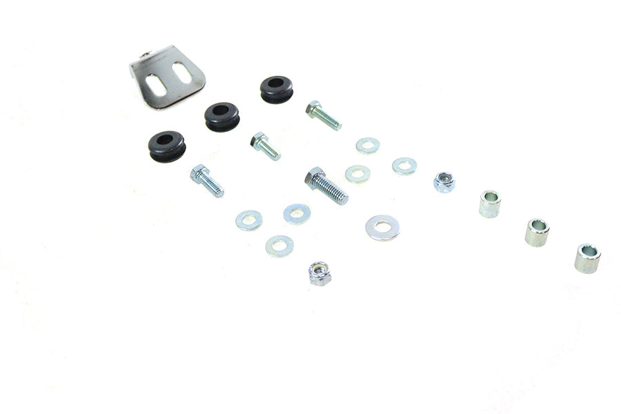 Chrome Round Oil Tank Mount Kit