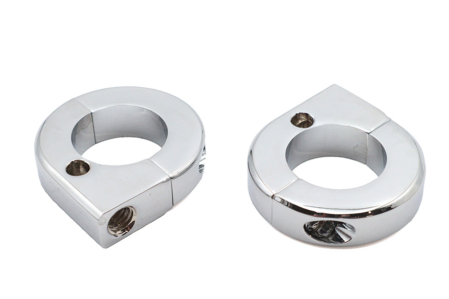 Chrome Universal Mount Clamp Set 1-1/8 inch