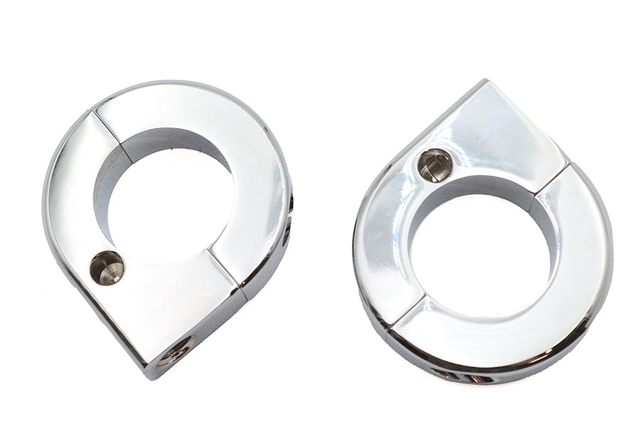 Chrome Universal Mount Clamp Set 1-1/8 inch
