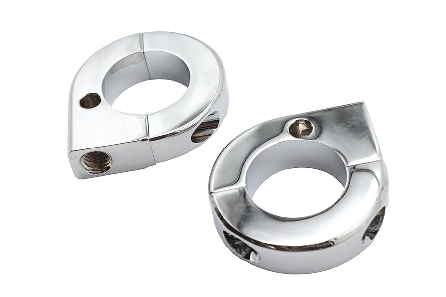 Chrome Universal Mount Clamp Set 1-1/8 inch