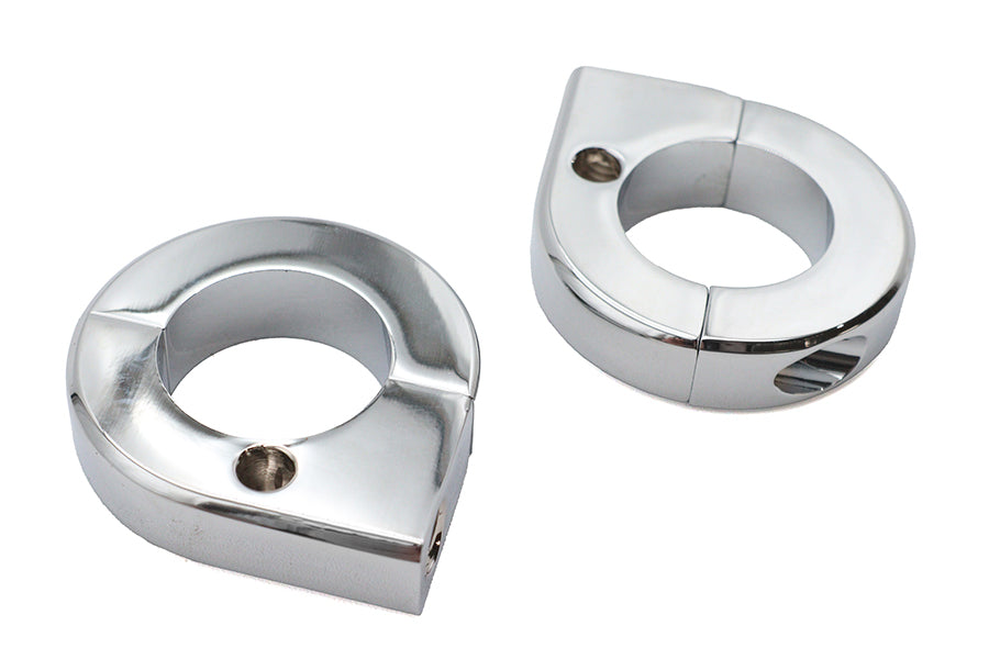 Chrome Universal Mount Clamp Set 1-1/8 inch