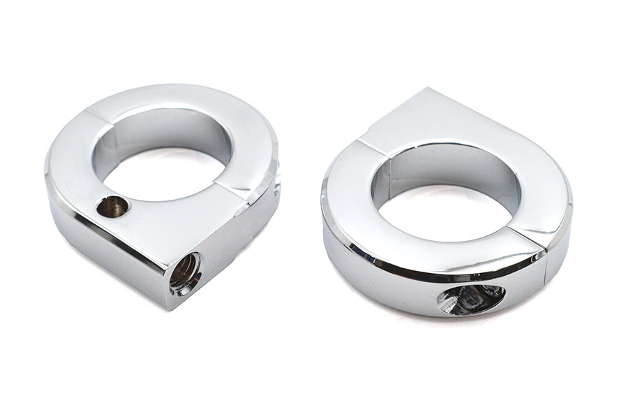 Chrome 1-1/4 inch Universal Mount Clamp Set