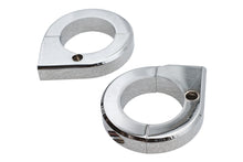 Load image into Gallery viewer, Chrome Universal Mount Clamp Set 1-3/8 inch